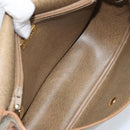 Christian Dior Honeycomb Canvas Shoulder Bag PVC Beige Gold Auth BAZ416-17