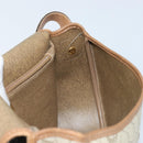 Christian Dior Honeycomb Canvas Shoulder Bag PVC Beige Gold Auth BAZ416-18