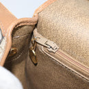 Christian Dior Honeycomb Canvas Shoulder Bag PVC Beige Gold Auth BAZ416-20