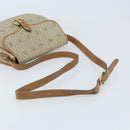 Christian Dior Honeycomb Canvas Shoulder Bag PVC Beige Gold Auth BAZ416-7