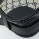 GUCCI GG Supreme Sherry Line Shoulder Bag PVC Navy Gold Auth BAZ417-11