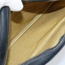 GUCCI GG Supreme Sherry Line Shoulder Bag PVC Navy Gold Auth BAZ417-18