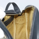 GUCCI GG Supreme Sherry Line Shoulder Bag PVC Navy Gold Auth BAZ417-19