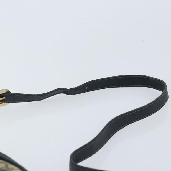 GUCCI GG Supreme Sherry Line Shoulder Bag PVC Navy Gold Auth BAZ417