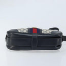 GUCCI GG Supreme Sherry Line Shoulder Bag PVC Navy Gold Auth BAZ417-9