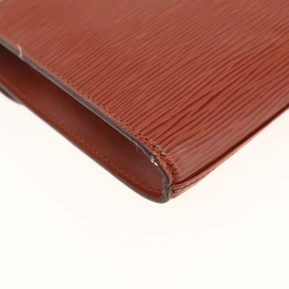 LOUIS VUITTON Epi Art Deco Clutch Bag Brown M52633 LV Auth BAZ420