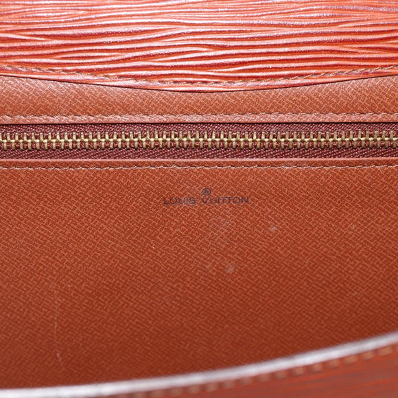 LOUIS VUITTON Epi Art Deco Clutch Bag Brown M52633 LV Auth BAZ420