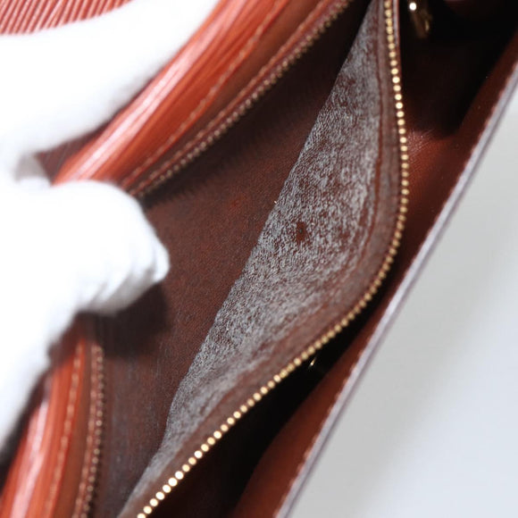 LOUIS VUITTON Epi Art Deco Clutch Bag Brown M52633 LV Auth BAZ420