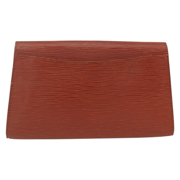 LOUIS VUITTON Epi Art Deco Clutch Bag Brown M52633 LV Auth BAZ420