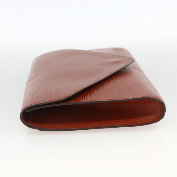 LOUIS VUITTON Epi Art Deco Clutch Bag Brown M52633 LV Auth BAZ420