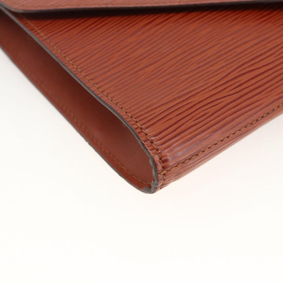 LOUIS VUITTON Epi Art Deco Clutch Bag Brown M52633 LV Auth BAZ420