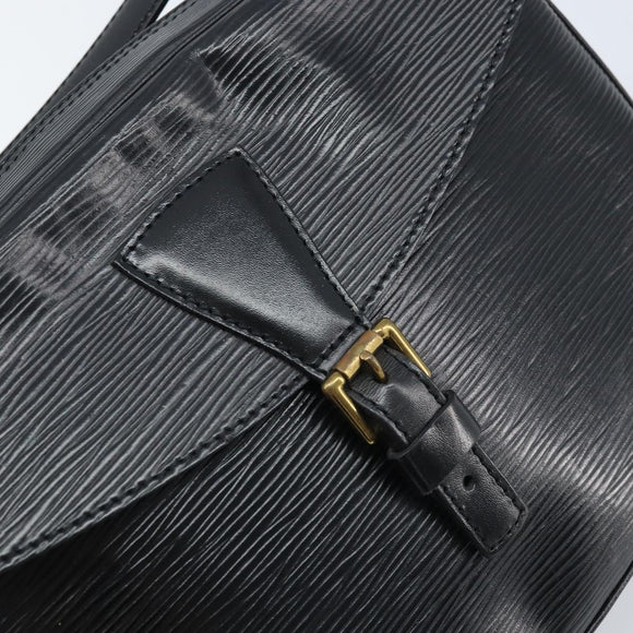 LOUIS VUITTON Epi Jeune Fille MM Shoulder Bag Black M52152 LV Auth BAZ421A