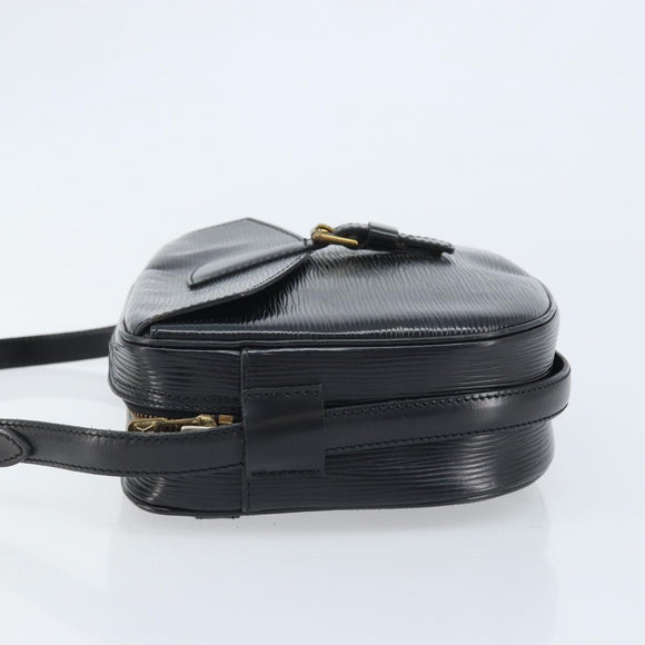 LOUIS VUITTON Epi Jeune Fille MM Shoulder Bag Black M52152 LV Auth BAZ421A