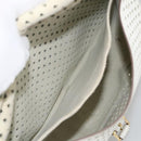 LOUIS VUITTON Leather Perfo Saumur 30 Shoulder Bag White M93997 LV Auth BAZ425A-22