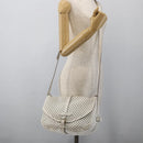 LOUIS VUITTON Leather Perfo Saumur 30 Shoulder Bag White M93997 LV Auth BAZ425A-24