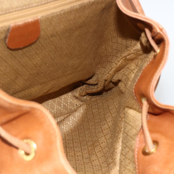 GUCCI Bamboo Backpack Leather Brown Gold 003.58.0016 Auth BAZ426