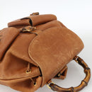 GUCCI Bamboo Backpack Leather Brown Gold 003.58.0016 Auth BAZ426-6