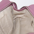 Salvatore Ferragamo Gancini Tote Bag Leather Pink Silver Auth BAZ427-18