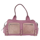 Salvatore Ferragamo Gancini Tote Bag Leather Pink Silver Auth BAZ427-2
