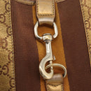 GUCCI GG Canvas Guccissima Sherry Line Bag Leather Gold 153029 Auth BAZ429-15