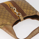 GUCCI GG Canvas Guccissima Sherry Line Bag Leather Gold 153029 Auth BAZ429-7