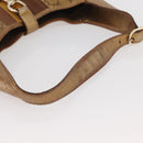 GUCCI GG Canvas Guccissima Sherry Line Bag Leather Gold 153029 Auth BAZ429-8