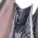 Salvatore Ferragamo Gancini Hand Bag Leather 2way Dark Brown Gold Auth BAZ434-19