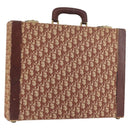 Christian Dior Trotter Canvas Trunk Red Gold Auth BAZ436-1