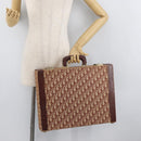 Christian Dior Trotter Canvas Trunk Red Gold Auth BAZ436-22