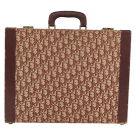 Christian Dior Trotter Canvas Trunk Red Gold Auth BAZ436 - 0