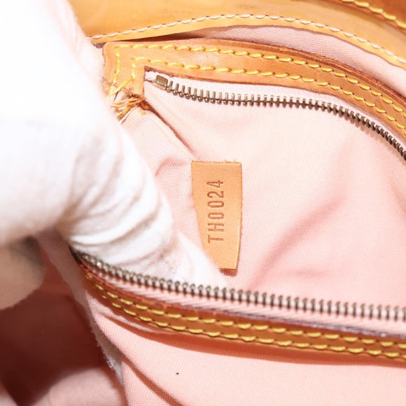 LOUIS VUITTON Monogram Vernis Reade PM Bag Marshmallow Pink M91306 Auth BAZ438