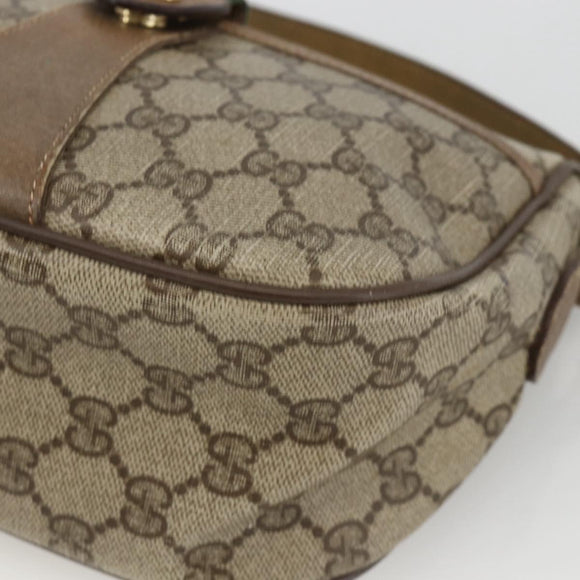 GUCCI GG Supreme Web Sherry Line Bag PVC Beige Gold 89 02 032 Auth BAZ440