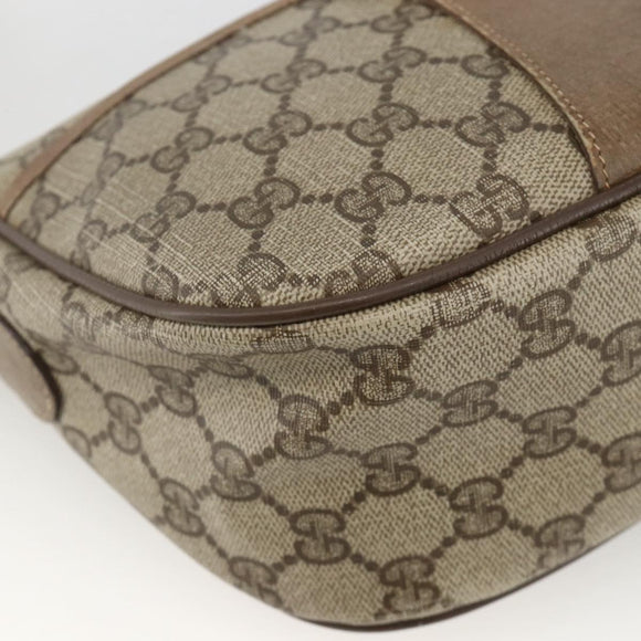 GUCCI GG Supreme Web Sherry Line Bag PVC Beige Gold 89 02 032 Auth BAZ440