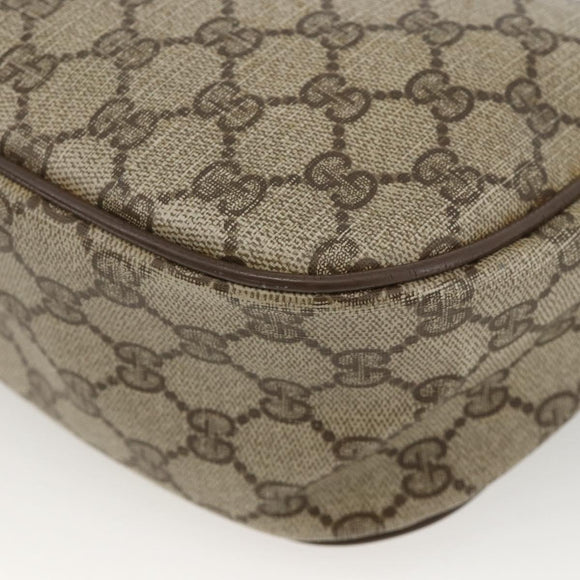 GUCCI GG Supreme Web Sherry Line Bag PVC Beige Gold 89 02 032 Auth BAZ440