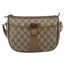 GUCCI GG Supreme Web Sherry Line Bag PVC Beige Gold 89 02 032 Auth BAZ440-13
