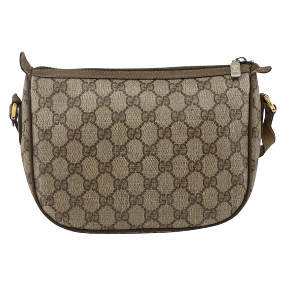 GUCCI GG Supreme Web Sherry Line Bag PVC Beige Gold 89 02 032 Auth BAZ440