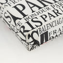 BALENCIAGA Shopping Phone Holder Umhängetasche Leder Weiß 593826 Auth BAZ443A-15