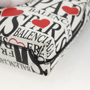 BALENCIAGA Shopping Phone Holder Umhängetasche Leder Weiß 593826 Auth BAZ443A-16