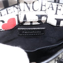 BALENCIAGA Shopping Phone Holder Umhängetasche Leder Weiß 593826 Auth BAZ443A-18