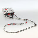 BALENCIAGA Shopping Phone Holder Umhängetasche Leder Weiß 593826 Auth BAZ443A-9
