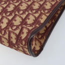 Christian Dior Trotter Canvas Shoulder Bag Red Gold Auth BAZ444-10