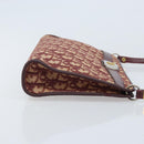 Christian Dior Trotter Canvas Shoulder Bag Red Gold Auth BAZ444-4