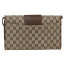 GUCCI GG Supreme Shoulder Bag PVC Beige Gold 904 02 050 Auth BAZ445-2