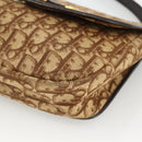 Christian Dior Trotter Canvas Shoulder Bag Beige Gold Auth BAZ447-10