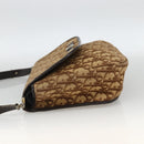 Christian Dior Trotter Canvas Shoulder Bag Beige Gold Auth BAZ447-4