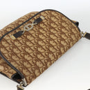 Christian Dior Trotter Canvas Shoulder Bag Beige Gold Auth BAZ447-6