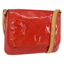 LOUIS VUITTON Monogram Vernis Thompson Street Bag Red M91094 Auth BAZ450-1