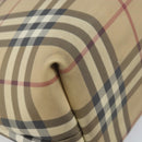 BURBERRY Nova Check Tote Bag PVC Leather Beige Silver Auth BAZ452-15