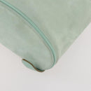 Salvatore Ferragamo Gancini Backpack Suede Green Gold Auth BAZ453-12