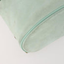 Salvatore Ferragamo Gancini Backpack Suede Green Gold Auth BAZ453-13